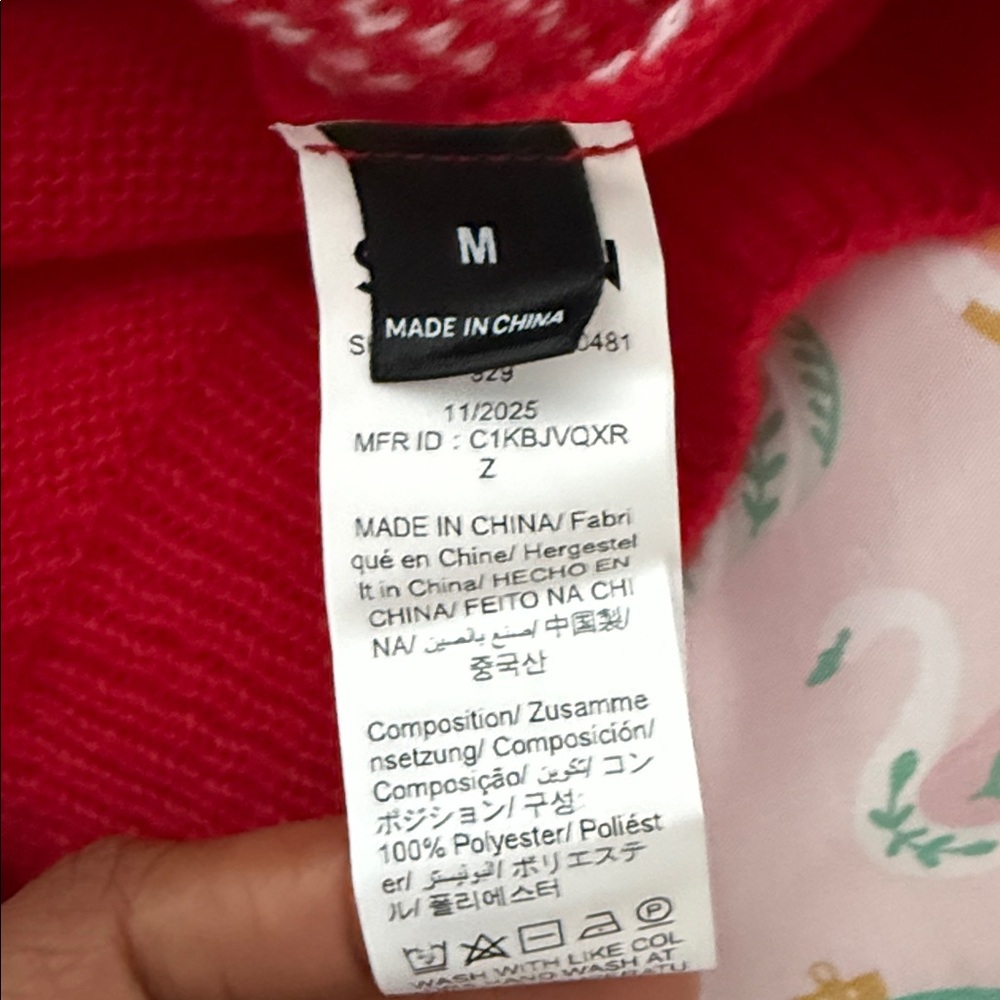 SHEIN Red Reindeer Sweater Dress - Picture 2 of 2